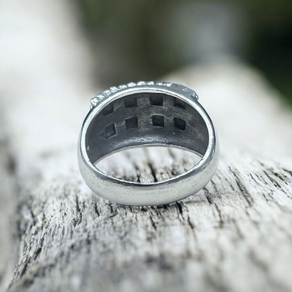 🌺 Sterling Silver Multicolor Stone Ring – Southwest / Zuni Style - Picture 5 of 8